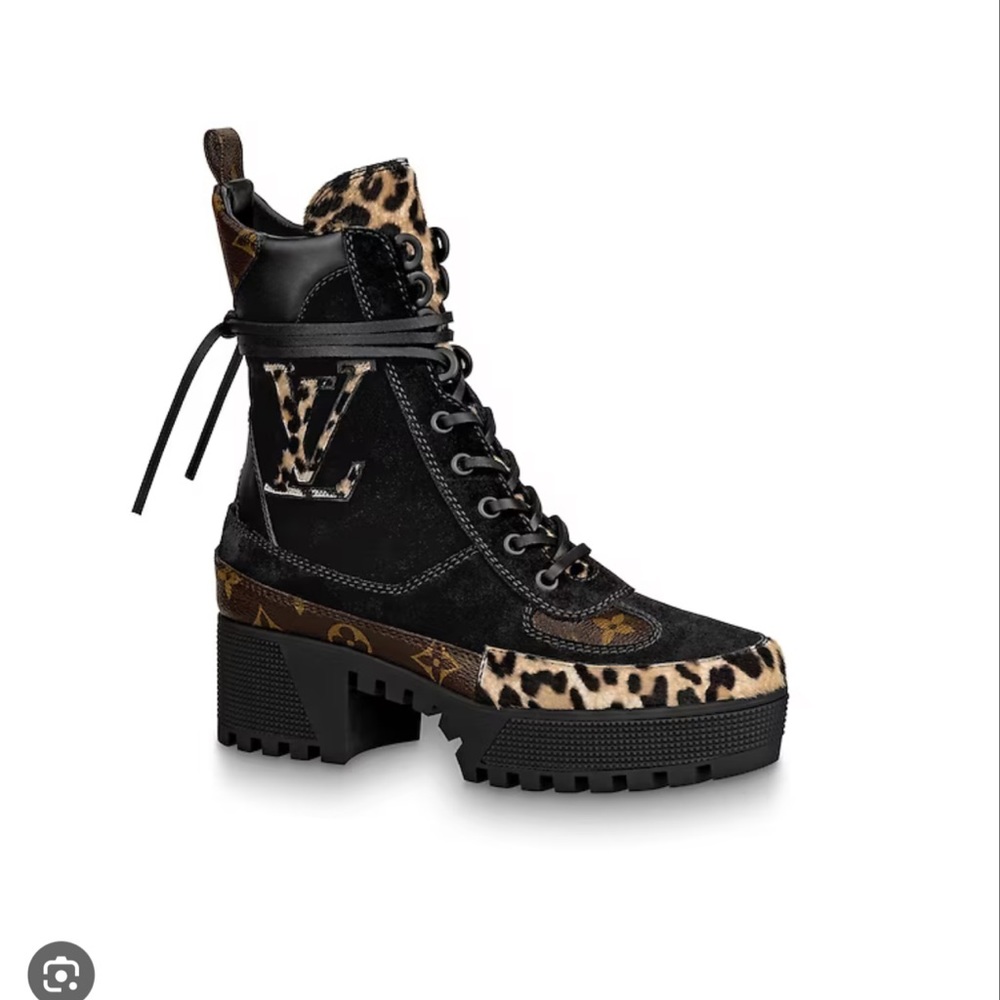 LOUIS VUITTON Desert Laureate Platform Leopard boots - Picture 2 of 3